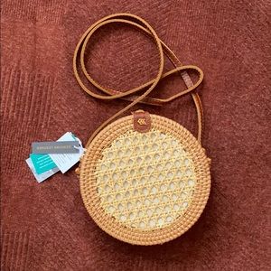 NWOT HANDMADE Woven Crossbody purse